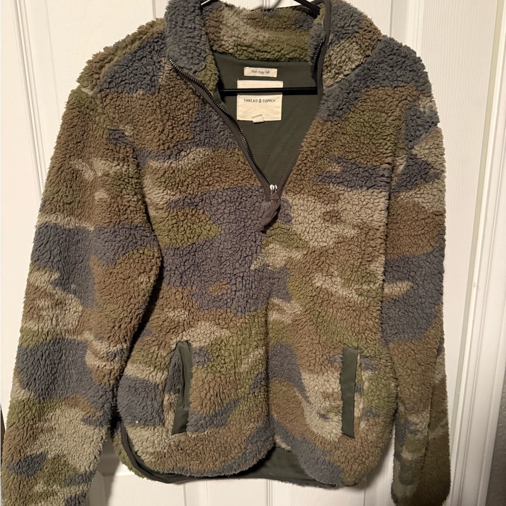 Camouflage Sherpa Quarter Zip